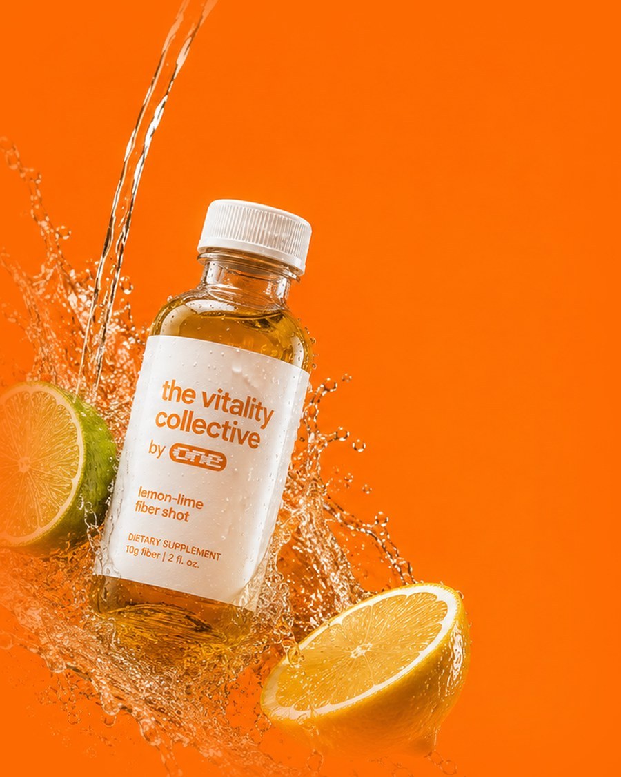 Vitality Collective lemon-lime fiber shot bottle