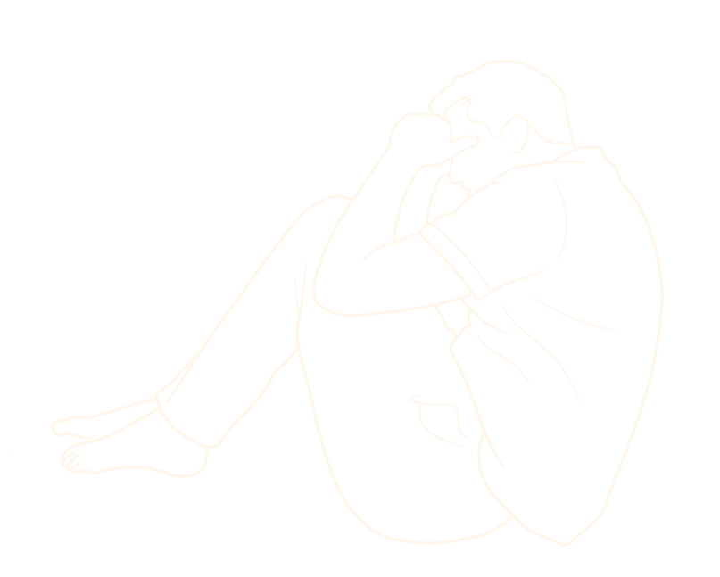 Figure doing a sit-up, core glowing